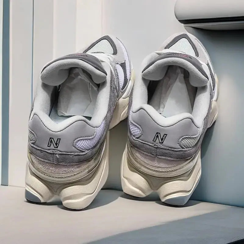 9060 Retro Sneakers: Unisex Couple Type, Autumn Winter Warmth, Suede Mesh versatile - Chicchar Fashion