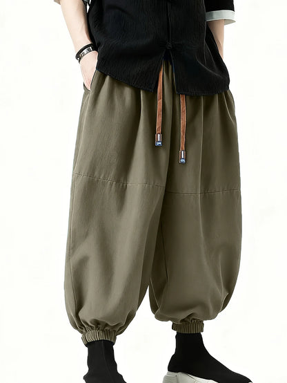Cotton Harem Ankle Pants