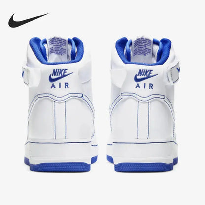 Nike genuine Air Force 1 AF1 white and blue high top men's air force board shoes CV1753-101 - Chicchar Fashion