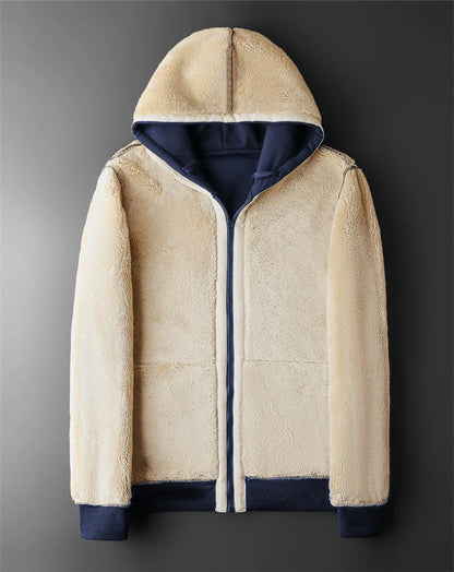 Lambswool Zip Hooded Jacket