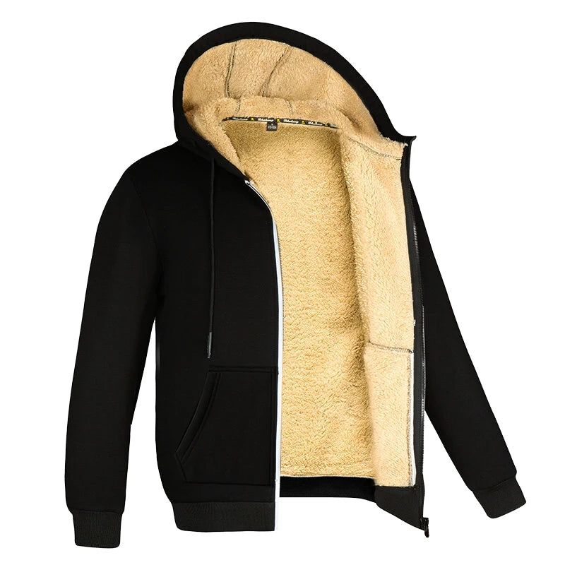 Lambswool Zip Hooded Jacket