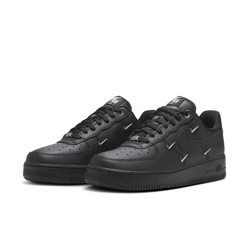 Nike Air Force 1 Low Wans Black And Silver Four-Hook Sneakers HQ1180-001 Versatile Low-Top Durable Sports Casual Shoes For Women - Chicchar Fashion