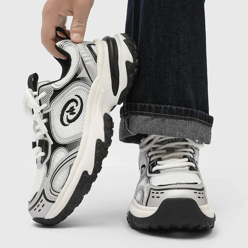 Men's Shoes 2025 New Summer Mesh Breathable Thick-Soled Height-Increasing Versatile Couple Casual Sports Dad Shoes - Chicchar Fashion