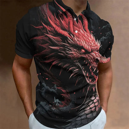 Dragon Polo Shirt Oversized