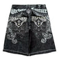 Y2K Embroidered Baggy Shorts