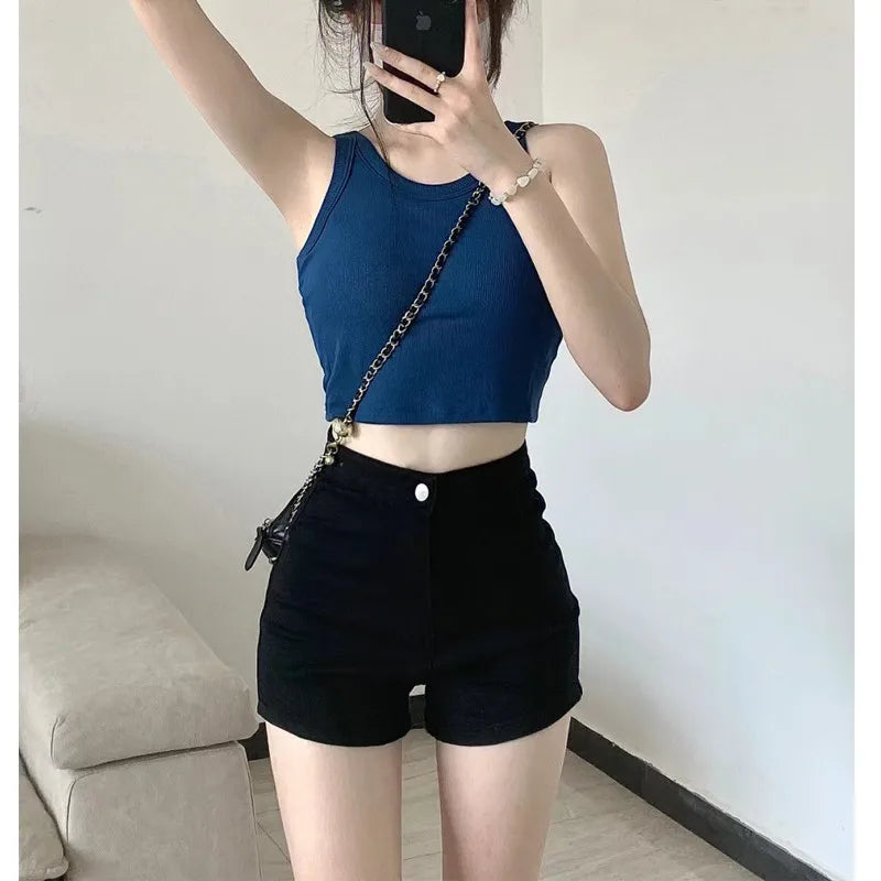 High Waist Denim Shorts