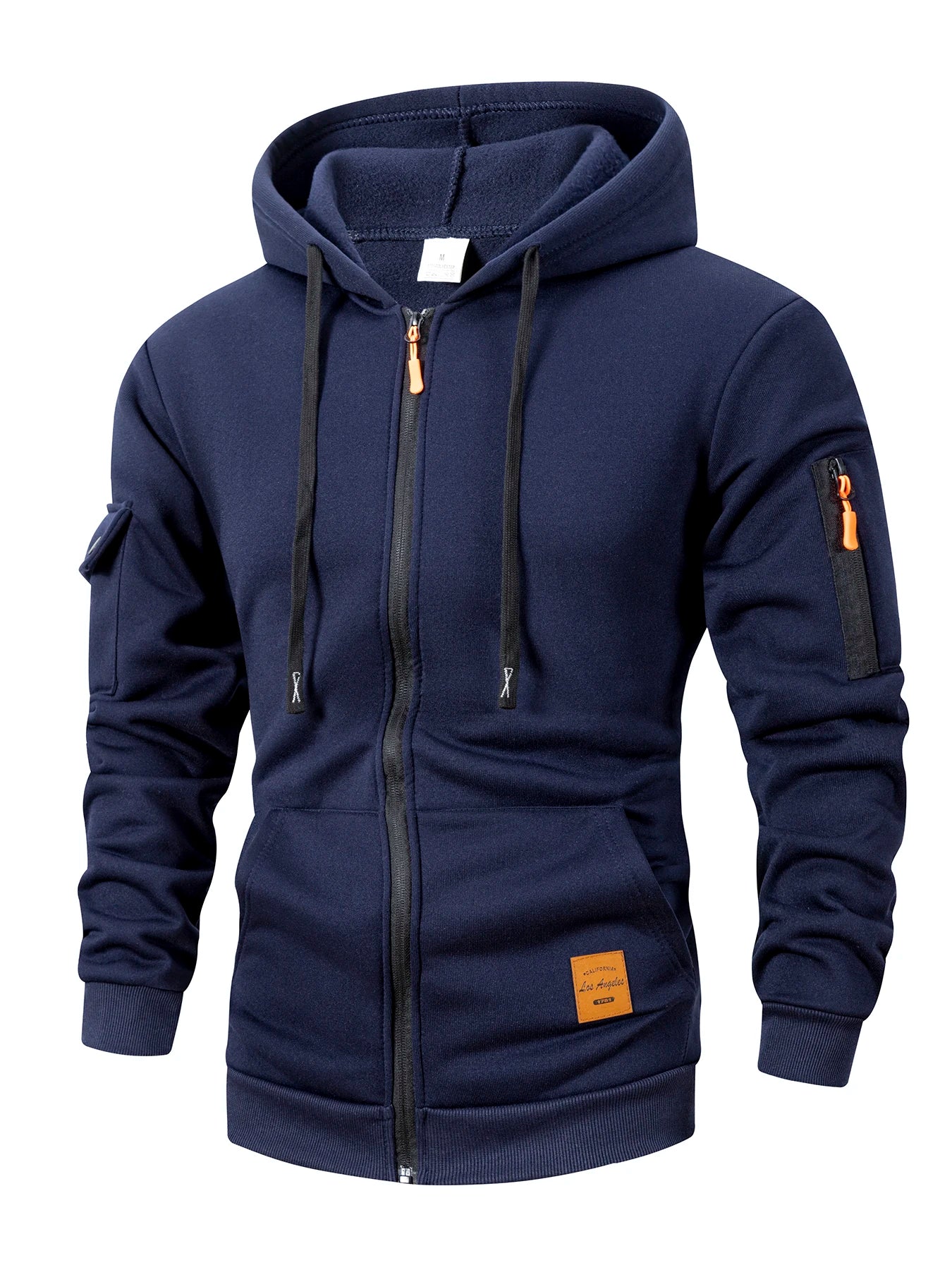 Slim Polyester Zip Hoodie