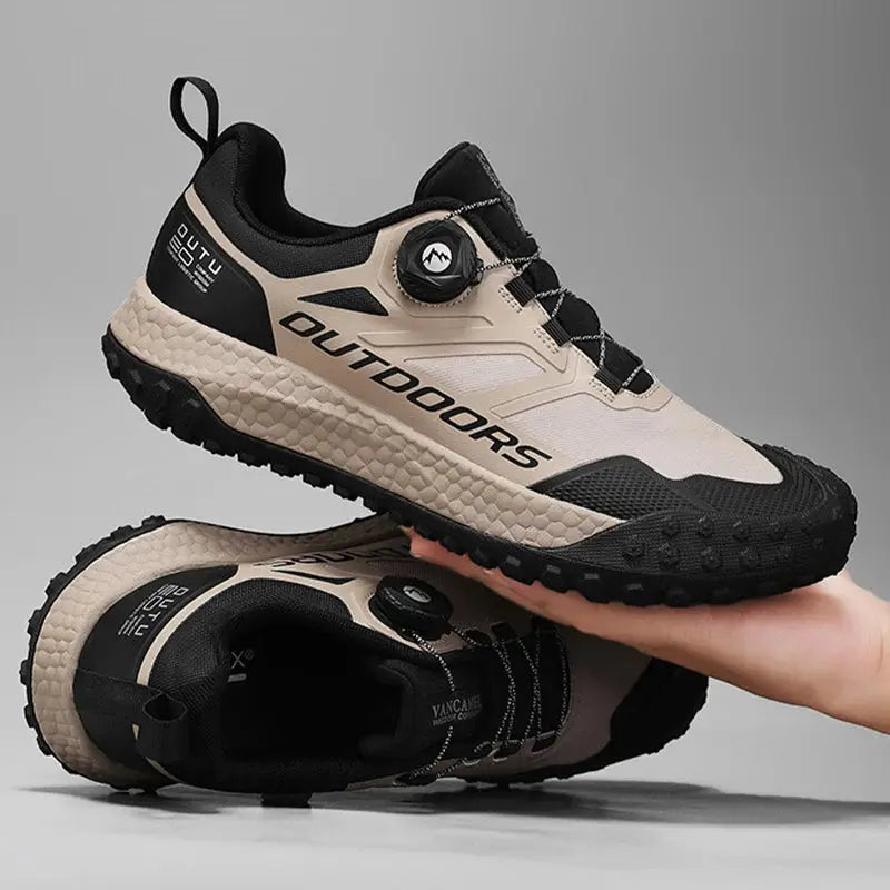 CHRLCK Rotary Buttons Men Casual Shoes Outdoor Sports Climbing Shoes Trekking Sneakers Ankle Boots Men Waterproof Hiking shoes - Chicchar Fashion