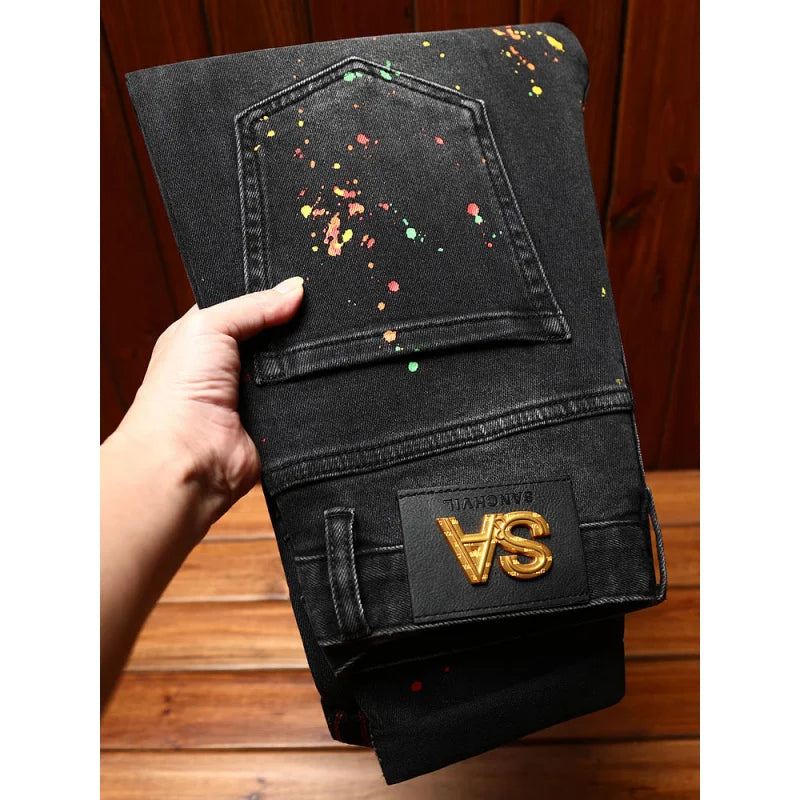 Slim Elastic Black Jeans