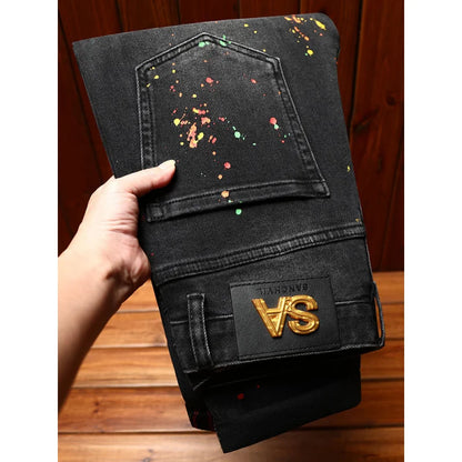 Slim Elastic Black Jeans