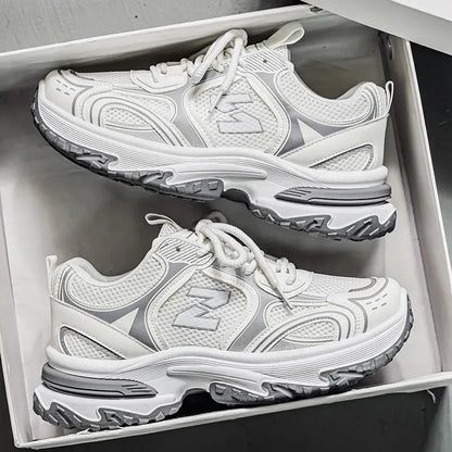 Men Sports Shoes Fashion Mesh Breathable Thick Soled Casual Sports Shoes 2025 New Flat Comfortable Running Shoes for Men - Chicchar Fashion