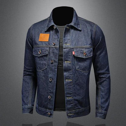 Men's Dark Blue Denim Coat
