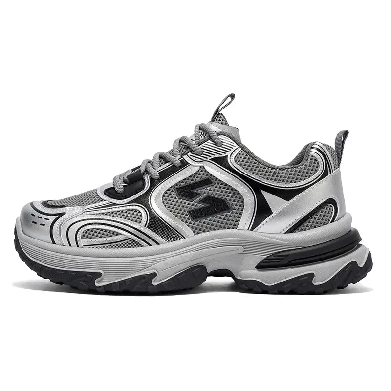 Men Sports Shoes Fashion Mesh Breathable Thick Soled Casual Sports Shoes 2025 New Flat Comfortable Running Shoes for Men - Chicchar Fashion