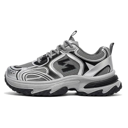 Men Sports Shoes Fashion Mesh Breathable Thick Soled Casual Sports Shoes 2025 New Flat Comfortable Running Shoes for Men - Chicchar Fashion