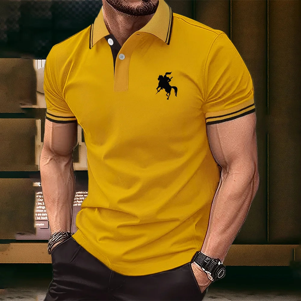 Men's Polo Button Lapel S-3XL