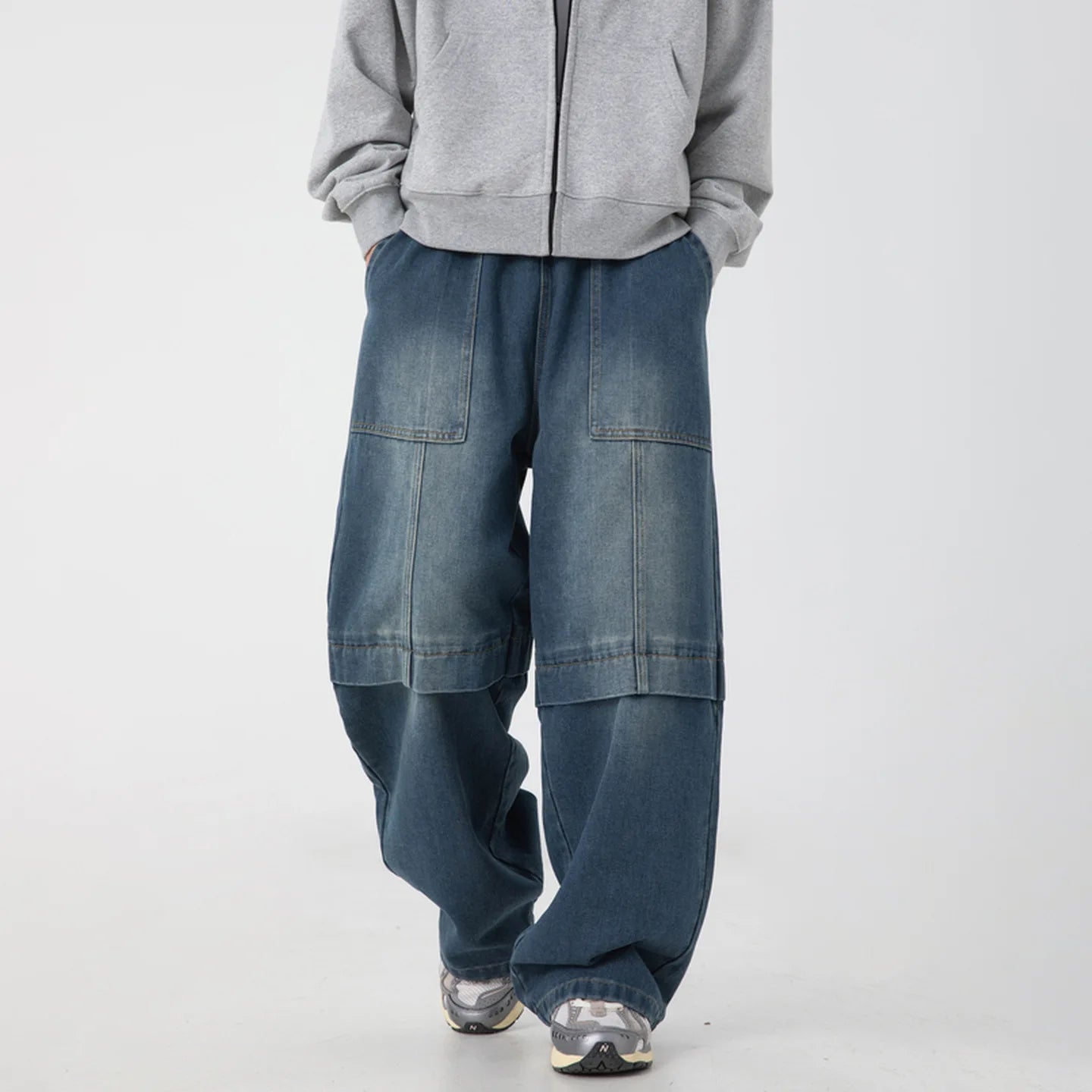 Baggy Denim Wide-Leg Jeans