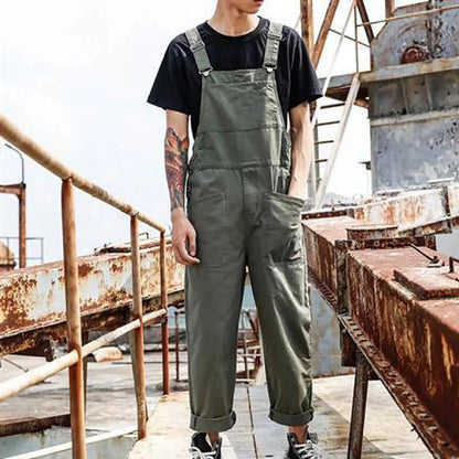 Men's Relaxed Fit Cargo Overalls - Chicchar Fashion