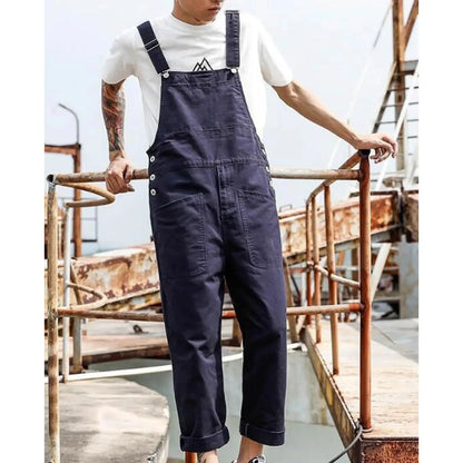 Men's Relaxed Fit Cargo Overalls - Chicchar Fashion
