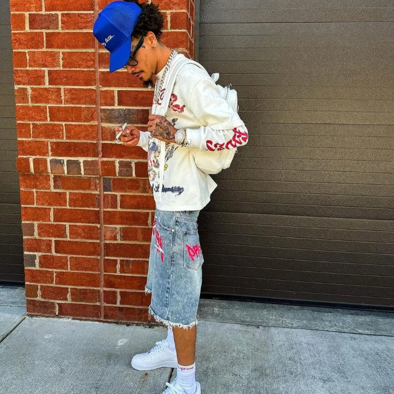 Y2K Rhinestone Denim Jorts