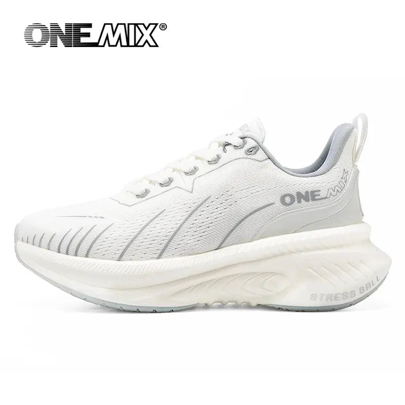 ONEMIX White Road Running Shoes for Men Air Cushion Outdoor Sport Shoes Male Trainers Summer Jogging Shoes Women Footwear - Chicchar Fashion
