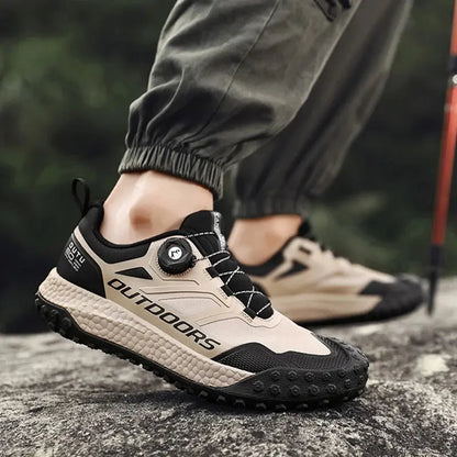 CHRLCK Rotary Buttons Men Casual Shoes Outdoor Sports Climbing Shoes Trekking Sneakers Ankle Boots Men Waterproof Hiking shoes - Chicchar Fashion