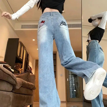 Hello Kitty Wide Leg Jeans - Chicchar Fashion