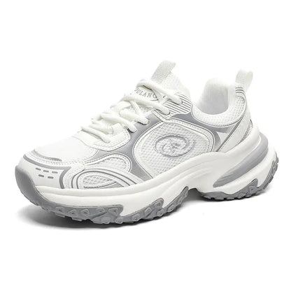 Men's Shoes 2025 New Summer Mesh Breathable Thick-Soled Height-Increasing Versatile Couple Casual Sports Dad Shoes - Chicchar Fashion