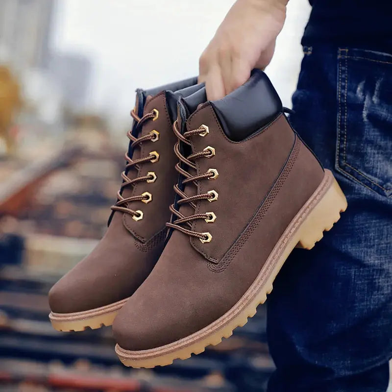 Hot Sale 2022 New Winter Shoes Men's Flat Boots Fashion Warm Shoes Brand Men's Ankle Boots Plus Size 46 Chicchar Fashion