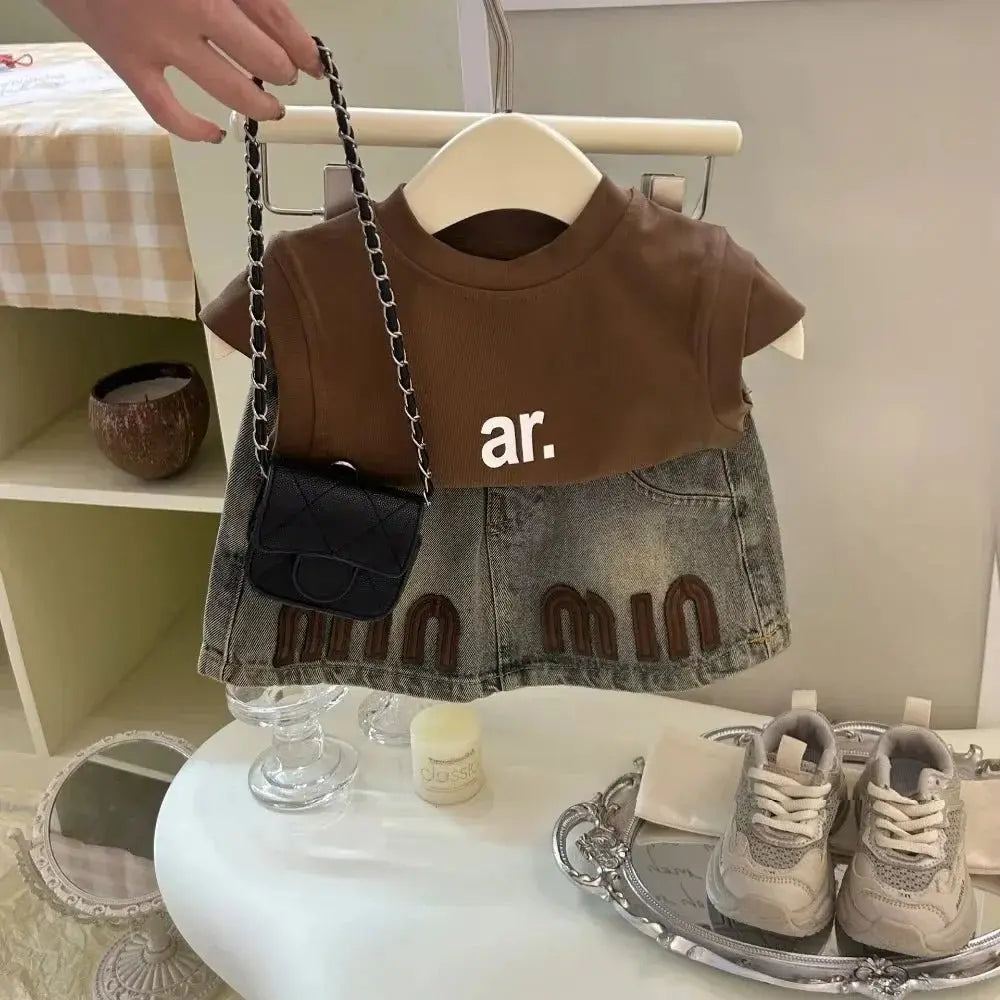 Chic Kids' Denim & Tee Set - Chicchar Fashion