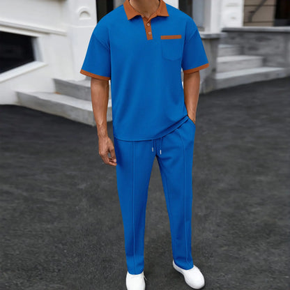 Men's Polyester Colorblock Set