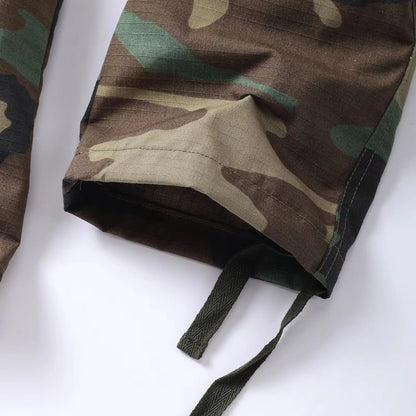 Camo Cargo Straight Leg Pants