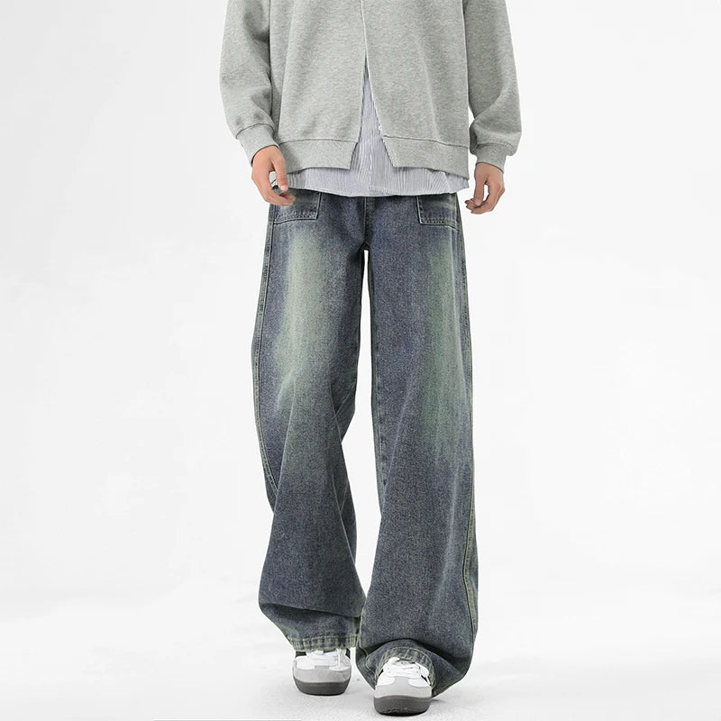 Retro Washed Straight Denim