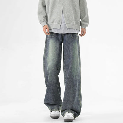 Retro Washed Straight Denim