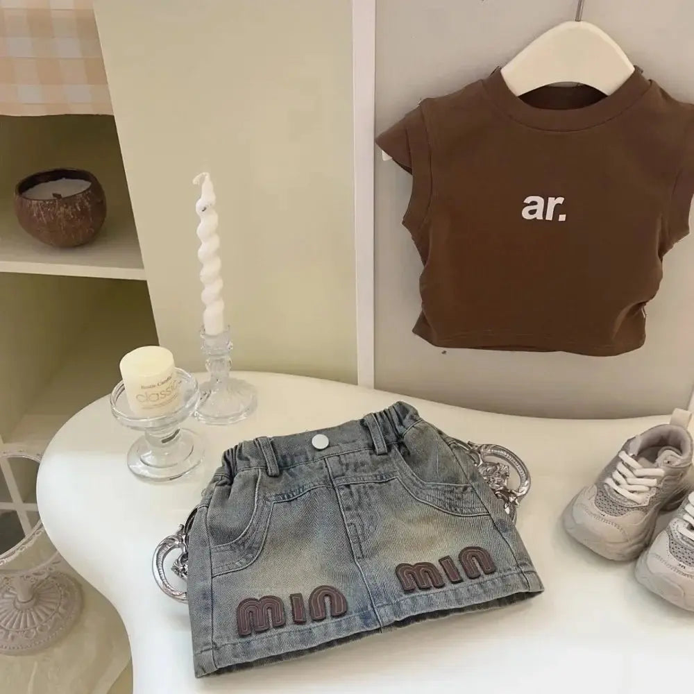 Chic Kids' Denim & Tee Set - Chicchar Fashion