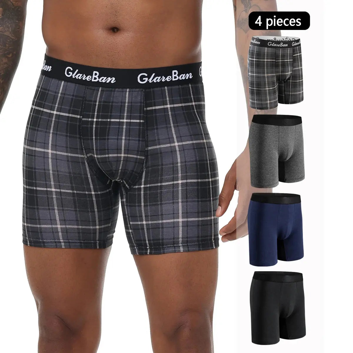 Cotton Spandex Boxer 4-Pack Chicchar Fashion