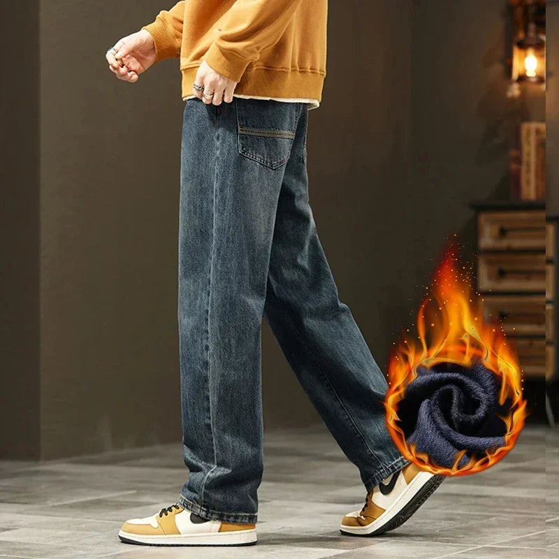 Men's Fleece Lined Denim Jeans