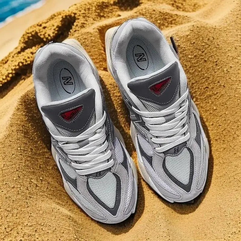 9060 Retro Sneakers: Unisex Couple Type, Autumn Winter Warmth, Suede Mesh versatile - Chicchar Fashion