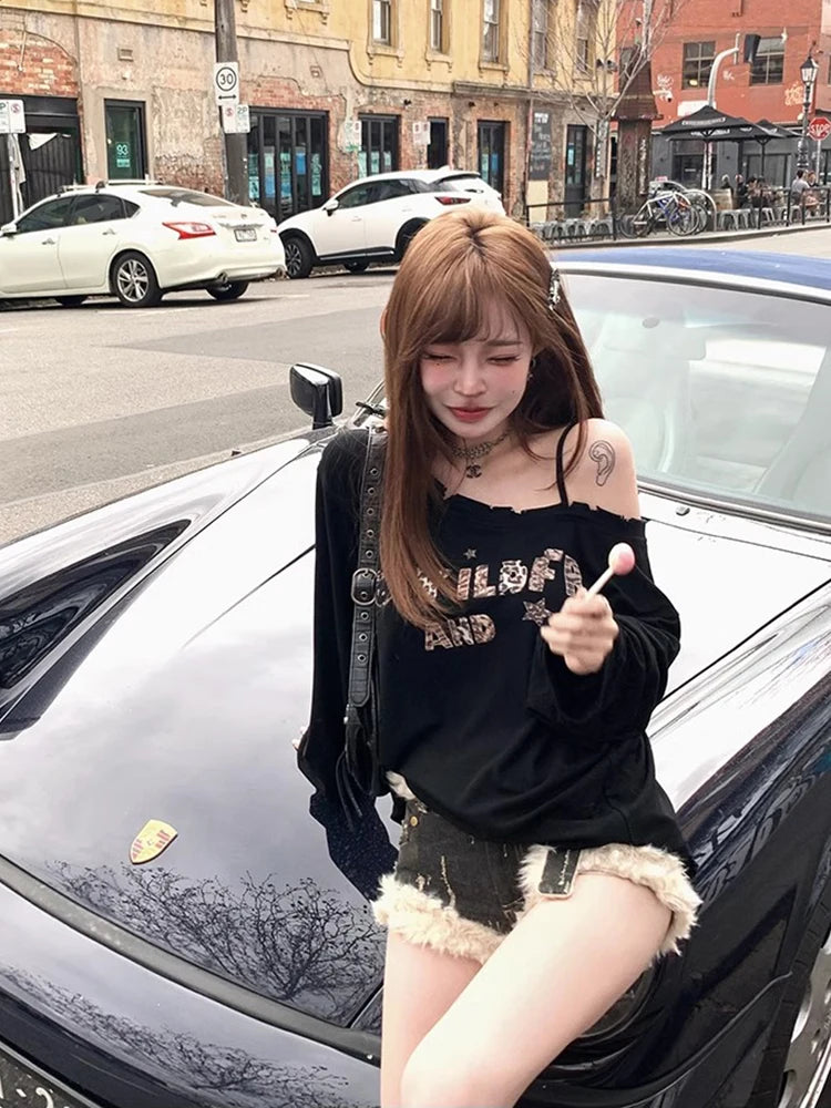 Faux Fur Belt Denim Shorts