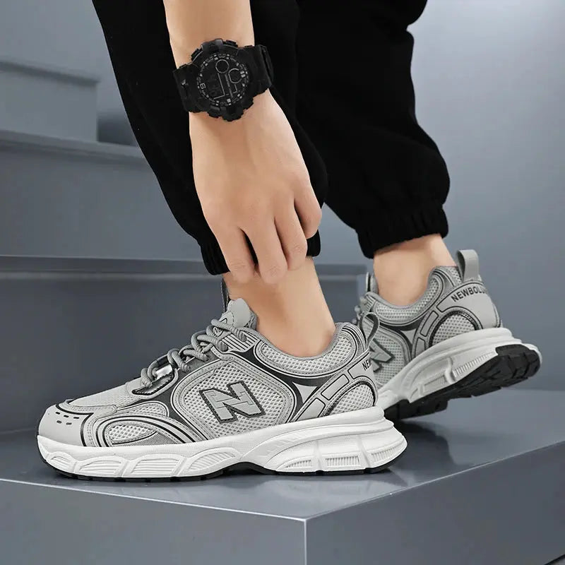 Summer New Wear-resistant Mesh Combination Comfortable Men's Large-sized Sports Breathable Anti-odor Running Shoes - Chicchar Fashion