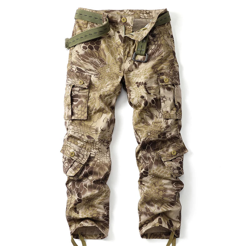 Camo Cargo Straight Leg Pants