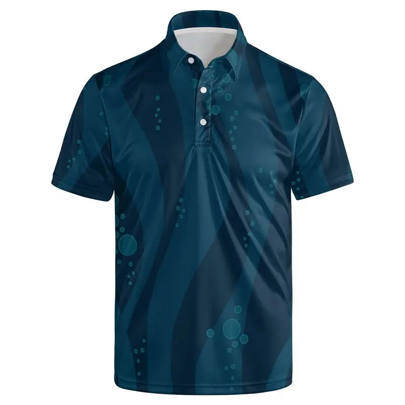 Men's 3D Print Hawaiian Polo Chicchar Fashion