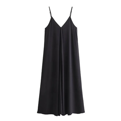 Black Backless Slip Maxi