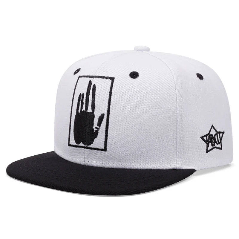 Embroidered Palm Snapback Cap