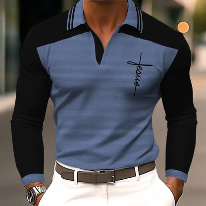 Men's 3D Print Polyester Polo
