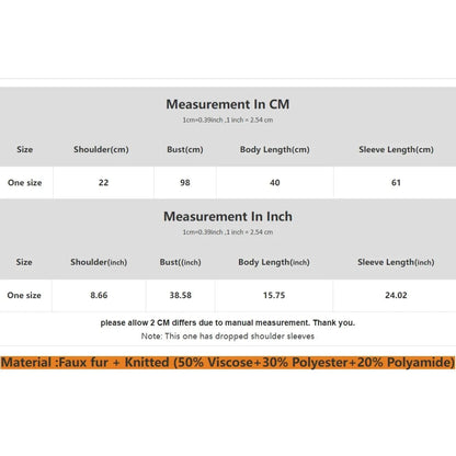 Faux Fur Cropped Knit Cardigan Chicchar Fashion