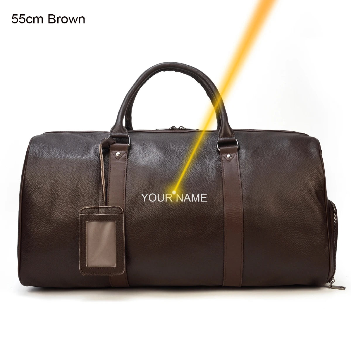 Opulent Voyage: Unisex Leather Travel Duffle Bag