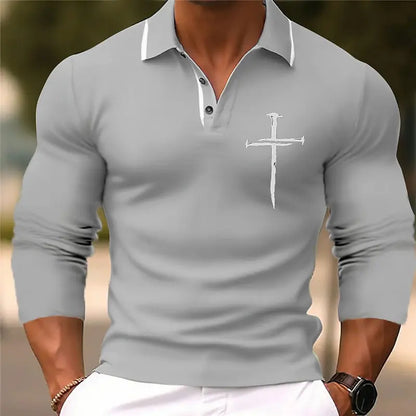 Men's 3D Print Polyester Polo