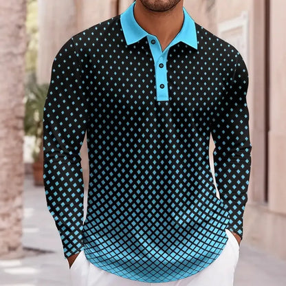 Geometric Print Men's Polo