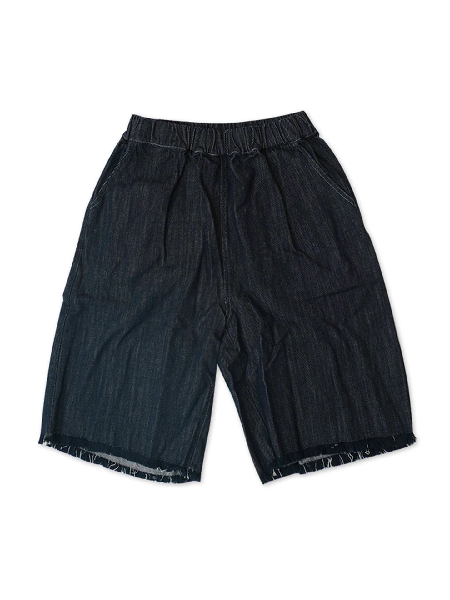 Loose Denim Knee-Length Shorts