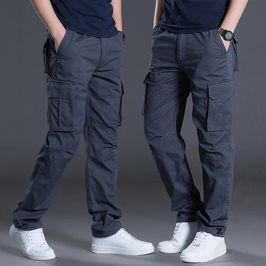 Cotton Cargo Pants Men's Loose
